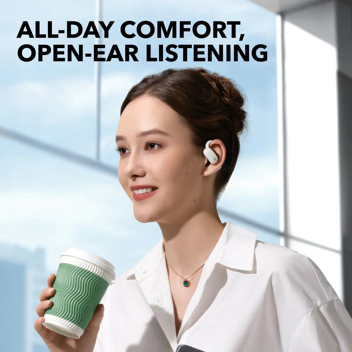 Anker Soundcore AeroFit 2 Open-Ear Earbuds  White