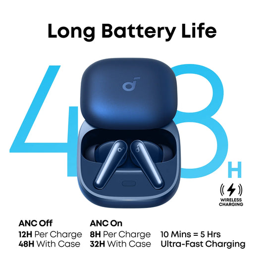 Anker Soundcore Liberty 5 Noise Cancelling Earbuds Blue